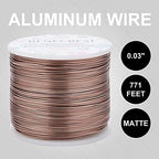 BENECREAT 754FT Matte Jewelry Craft Wire 20 Gauge Tarnish Resistant Aluminum Wire for Beading Necklace Jewelry Making, Coconut Brown - color: Coconut Brown