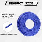 12 Gauge Aluminum Craft Wire, 100 Feet 2mm Bendable Metal Wire for Jewelry Making, Sculpting and Floral Design, Soft Armature Wire for DIY Crafts (Royal Blue) - size: 12 Gauge(2mm), style: Royal Blue