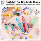 202 PCS HUISUYTON Rhinestone Beads for Jewelry Making, Included 70 Pcs Rhinestone Bead and 132 Pcs Spacer Bead, Sparkly Crystal Clay Beads for Bracelet Baseball Necklace Earring Crafting - color: 202 PCS Rhinestone Beads Mixed Set
