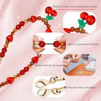 Marble Beaded Phone Wrist Strap,Detachable Phone Bracelet Strap with Tether Tab,Hands-Free Wristlet Strap (Sweet Cherries) - color: Sweet Cherries