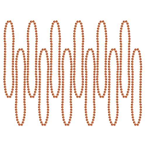 Party Beads - Small Round - size: 12-Pack, style: Orange (12-Pack)