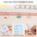 PP OPOUNT Gimp String Craft Kit, 318 PCS Lanyard String Kit with Beads, Pendants & Keychain Accessories, DIY Bracelet Making Kit for Friends, Christmas Gift & Holiday Craft Set - size: 354 Feet