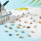 PH PandaHall Shell Pendants Spiral Seashells Craft Charms Cowrie Sea Shells Pendant Natural Shell Charms Conch Shells with Loop Bail - color: Golden/Silver, size: 0.7~0.9 inch