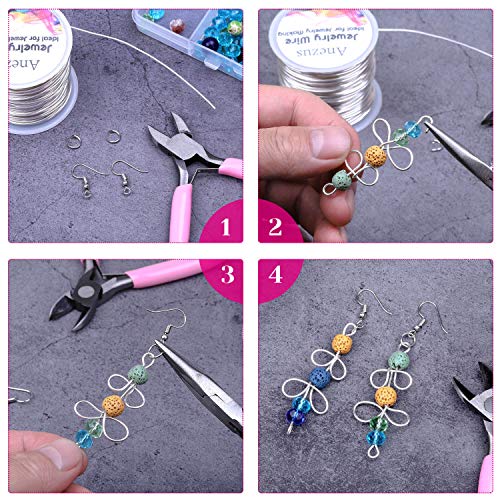 Anezus Craft Wire - Tarnish Resistant Copper Beading Wire for Jewelry Making Supplies (Silver, 18 Gauge) - color: Silver