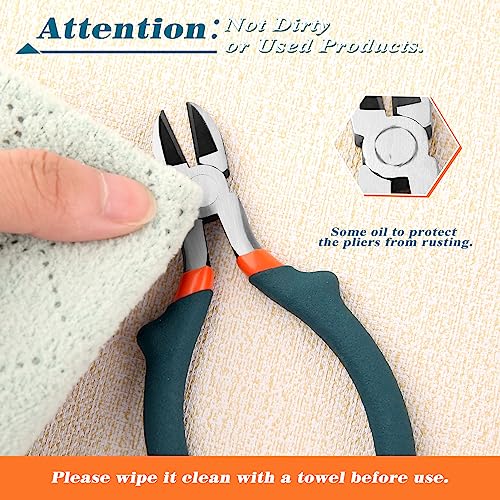 SPEEDWOX Mini Diagonal Pliers Thin Precision Wire Cutters 4-1/2 Inches Convex Shoulder Small Plastic Nippers Micro Side Cutter Side Cutting Fine Plier Jewelry Making Professional Beading Hobby Craft - style: Diagonal Pliers