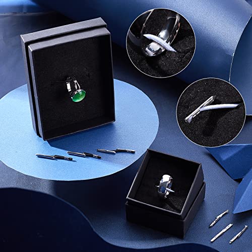 UNICRAFTALE About 300pcs 6 Sizes 25-53mm Elastic Barbed Cord with Stainless Steel Findings Stretch Cord with Metal Ends Metal Barbs Barbed Fasteners for Binding Hanging Findings - size: 25-53mm