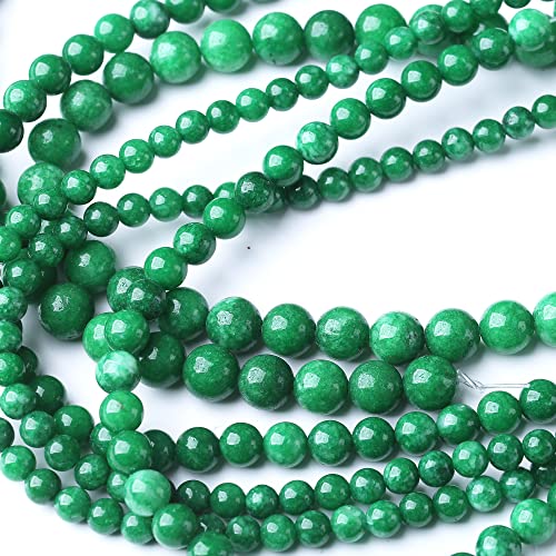 6MM Dry Green Jasper Round Loose Beads Natural Gem Beads Crystal Energy Stone Beads for Jewelry Making DIY Bracelet Necklace - color: Dry Green Jasper, size: 6mm