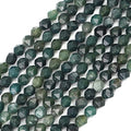 BEADIA Faceted Natural Moss Agate Stone Round Beads 8mm 36cm/Strand for Jewelry Making - color: Moss Agate, size: 8mm