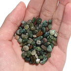 30in Moss Agate Natural Chip Stone Beads 5-8mm About 230pcs, Irregular Drilled Green Bead for Bracelets Jewelry Making Supplies for Adults, DIY Crafts. - color: Moss Agate