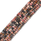 BEADIA Natural Rhodochrosite Beads 4x2mm 120pcs Faceted Rondelle Loose Semi Gemstone Beads for Jewelry Making Design - color: Rhodochrosite