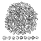 360 Pcs Flower Spacer Beads, 10 Styles Bead Caps Alloy Floral Metal End Cap Silver Vintage Spacers Jewelry Spacers for DIY Bracelet Necklace Earrings Jewelry Making