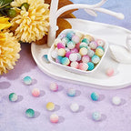 SUNNYCLUE 160pcs Bubblegum Acrylic Beads - 12mm Berry Gradient Color Imitation Pearl Round Beaded Garland Loose Spacer Beads for Jewelry Making Bracelet Keychains DIY Crafts - color: 160Pcs 12mm Acrylic Beads