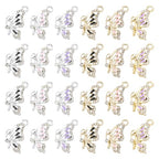 FASHEWELRY 24Pcs Alloy Enamel Butterfly Charms for Jewelry Making, 6 Styles Butterfly Jewelry Charms Flying Insect Charms for Necklace Bracelet Earrings DIY Supplies - color: 6 Styles-Butterfly