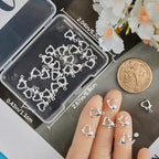 Beebeecraft 1 Box 30Pcs Heart Lobster Clasps 925 Sterling Silver Plated Brass Lobster Claw Jewelry Bracelet Clasps Connector with Jump Ring for DIY Craft Jewellery Making - color: Silver