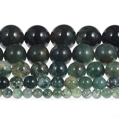 Natural Stone Beads 2mm Aquatic Agate Gemstone Round Loose Beads Crystal Energy Stone Healing Power for Jewelry Making DIY,1 Strand 15" - color: Aquatic Agate, size: 2MM