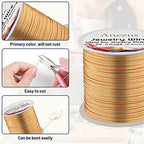 22 Gauge Jewelry Wire, Anezus Craft Wire Tarnish Resistant Copper Beading Wire for Jewelry Making Supplies and Crafting (KC Gold, 49 Yards/45 Meters) - color: KC Gold