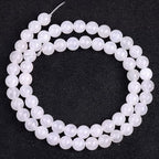 HAAMIIQII 8mm Natural White Jade Beads Round Gemstone Loose Beads for Jewelry Making 2 Strands (92-96pcs) - color: White Jade, size: 8mm (92-96pcs)