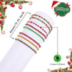 DECYOOL 1200Pcs Christmas Beads 4mm Round Spacer Beads Loose Ball Beads for DIY Bracelet Making Craft, Red & Green & Gold & Silver - color: Gold & Silver & Red & Green, size: 4mm