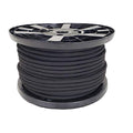 3/8" Black Shock Cord, Marine Grade Polyester Bungee Cord, 250 ft Spool, UV Resistant Elastic Rope - size: (#12) 3/8" x 250 feet