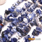 GEM-Inside Crystal Stone Chips for Jewelry Making Genius Gemstone Freeform Loose Beads with Hole for Bracelet Necklace Making Adults 34" (Blue Sodalite, 7-8mm) - color: Blue Sodalite