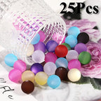 25pcs Resin Transparent Frosted Beads 16mm Cat Eye Circular Rubber Bead Spacer Bead DIY Making Friendship Bracelet Phone Chain Keychain Pen Beads Accessories (Dark Mixed Color) - color: Dark Mixed color