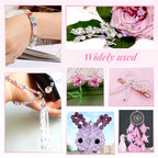 TOAOB 1000pcs Briolette Crystals Glass Beads 4mm 6mm 8mm Rondelle Faceted Spacer Beads Pink Loose Beads for Bracelets Necklace Earrings Jewelry Making - color: Pink