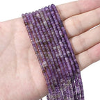 BEADIA Natural Amethyst Short Cylinder Beads 2x3mm 155pcs Tube Loose Semi Gemstone Beads for Jewelry Making Design - color: Amethyst