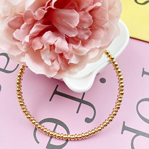 2000pcs 4mm Flat Round Disc Spacer Beads CCB Spacer Beads for Bracelet Necklace Jewelry DIY Crafts Making (Silver and Gold)