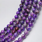 MJDCB 10mm Purple Imperial Jasper Gemstone Beads Round Loose Stone Bead for Jewelry Making Bracelets Necklaces - color: Purple Imperial Jasper, size: 10mm