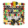 Twinfree Bohemia Beaded Bracelet for Women, Polymer Clay Stretch Bracelets - color: color 46