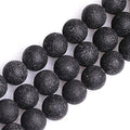 GEM-Inside Black Frost Spacer Agate Gemstone Loose Beads Natural Energy Power Beads for Jewelry Making 12mm Round 15 Inches - color: Black Agate, size: 12mm