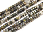Perlin Agate & Jasper Gemstone Strand Beads 4 mm Rondelle 110 Pieces Jewellery Beads Semi-Precious Stone for Jewellery Necklace Bracelet Earrings (Black Jasper) - color: Black jasper