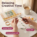 Imaginovelty 1920PCS Jewelry Making Kit with Natural Amazonite Stone Beads, Irregular Chips & Crystal Beads for Bracelets,Necklaces Earrings, Complete DIY Craft Set with Pliers & Gift Box