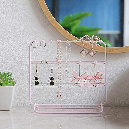 Jewelry Organizer, Jewelry Holder, Perfect Earrings, Necklaces and Bracelets Holder, Pink - color: Pink