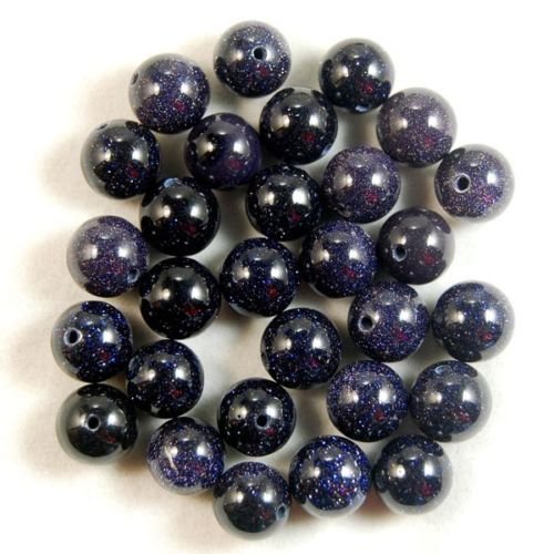 AD Beads Natural Gemstone Round Spacer Loose Beads (6mm 100pcs, Blue Sand) - color: Blue Sand, size: 6mm 100pcs