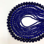 780Pcs Briolette Crystal Glass Beads for Jewelry Making, 3-10mm Faceted Darkblue Crystal Beads for Bracelets, Rondelle Glass Beads Bulk for Crafts Wine Charms Wind Chimes Suncatchers - color: Darkblue