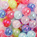 20mm Acrylic Crackle Beads 60pcs Chunky Bubblegum Bead Colors Pen Beads for Jewelry Making Bracelet Necklace Craft Making Supplies(60pcs Crackle) - color: Crackle