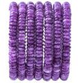 Natural Dark Amethyst Disk Stone Spacer Beads 6x2mm 38cm/str Flat Rondelle Loose Semi Gemstone Caps for Making Bracelets Necklace - color: Dark Amethyst