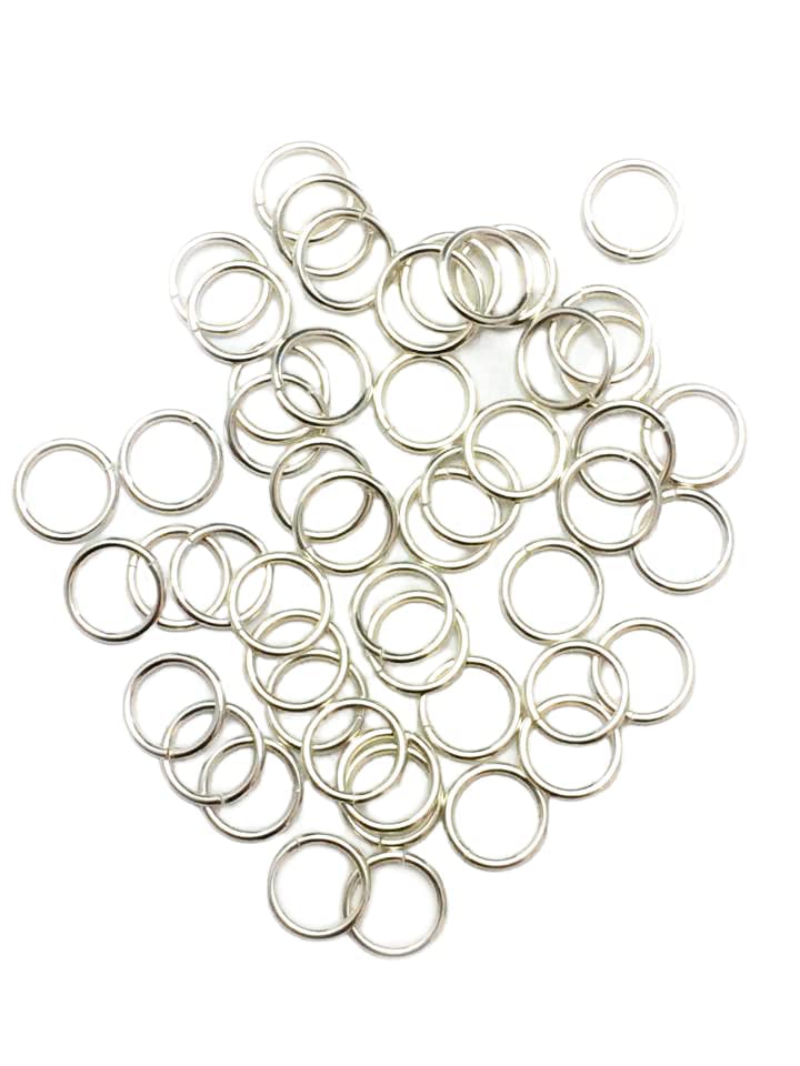 50pcs 925 Sterling Silver Open Jump Rings, 22 Gauge 5.7mm OD/4.5mm ID Made in USA by CRAFT WIRE - size: 5.7mm OD/4.5mm ID