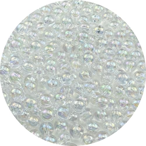 200pcs 10mm Acrylic Round Beads AB Colors Acrylic Beads Round Spacer Beads with Hole for DIY Bracelet Necklace Jewelry Making Supplies Handmade Craft(Transparent AB) - color: Transparent AB, size: 10mm
