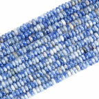 150PCS 2x4mm Natural Blue Sodalite Stone Rondelle Beads Abacus Disk Stone Beads Round Loose Spacer Gemstone Beads for DIY Bracelet Necklace Jewelry Making - color: Blue Sodalite, size: 2x4mm Abacus Disk