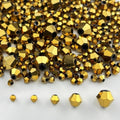 1310pcs Bicone Crystal Glass Beads 2mm 3mm 4mm 6mm 8mm Faceted Crystal Spacer Beads for Bracelets Necklace Pendants Earrings DIY Jewelry Craft Making(Gold) - color: Gold