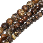 Brown Agate 6mm 60 Pcs Stone Beads for Jewelry Making Large Beads Bracelet Keychain Loose Round Smooth Gemstone Necklace Earrings DIY Arts and Crafts Natural Stone - color: Brown Agate, size: 6mm