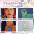 Dazzling Colorful Filigree Charms Hollow Out Multicolor Geometric Filigree Pendants for DIY Jewelry Making Earrings Necklaces Components - color: Waterdrop-2