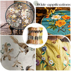 12 Skeins 6 Strands Variegated Embroidery Floss Thread Gradient Friendship Bracelet String Polyester Cross Stitch Yarn Threads Bulk for Hand Sewing Jewelry Bracelets Making Crafts Stitching - color: Fall Color