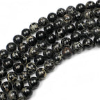 MJDCB 12mm Black Imperial Jasper Gemstone Beads Round Loose Stone Bead for Jewelry Making Bracelets Necklaces - color: Black Imperial Jasper, size: 12mm