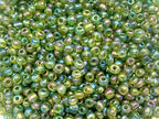 Czech Glass Seed Beads Crystal Clear Size:6/0 40 gr / 1.4 oz… (Lime Green Iridescent) - color: Lime Green Iridescent