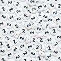 Looconi 500pcs Number Beads 2 Plastic Beads for Jewelry Making - color: Number2, size: 7x4mm