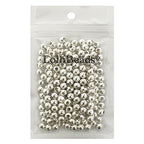 LolliBeads (R) Silver Plated Smooth Round Metal Beads 6 mm 300 Pcs - color: Silver 300 Pcs 6mm