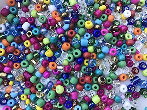 Czech Glass Seed Beads Crystal Clear Size:6/0 40 gr / 1.4 oz… (Assorted Mix) - color: Assorted Mix